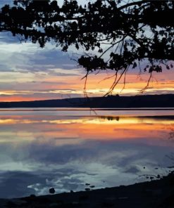 Lake Wallenpaupack At Sunset paint by number