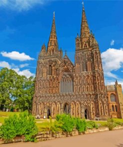 Lichfield Cathedral Birmingham City paint by number