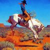 Little Western Bareback Rider paint by number