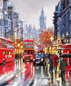 London In The Rain paint by number