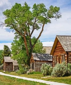 Maltese Cross Cabin North Dakota paint by number