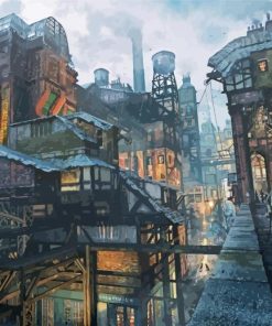 Medieval Fantasy City paint by number