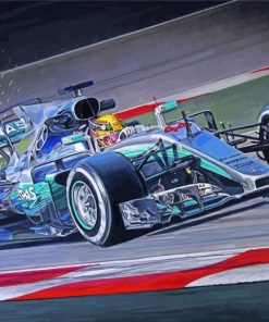 Mercedes AMG F1 paint by number