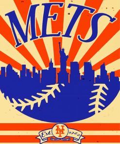 New York Mets Poster paint by number