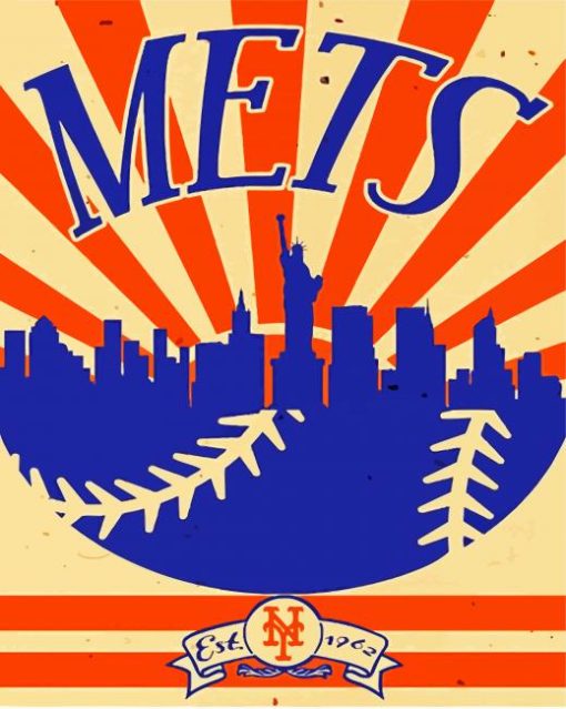 New York Mets Poster paint by number