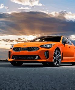 Orange Kia Stinger paint by number