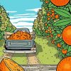 Orange Grove Illustration paint by number