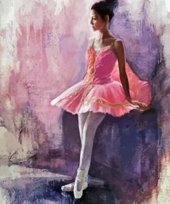 Pink Ballerina Art paint by number