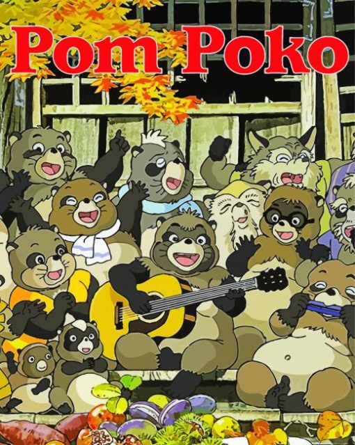 Pom Poko Animation Poster pâint by number