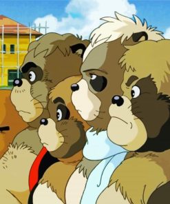 Pom Poko Cartoon paint by number