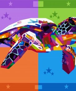 Pop Art Turtle paint by number