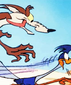 Roadrunner And Coyote The Cartoon paint by number