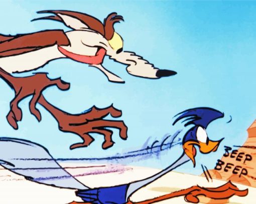 Roadrunner And Coyote The Cartoon paint by number