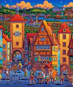 Rottenburg City Art paint by number