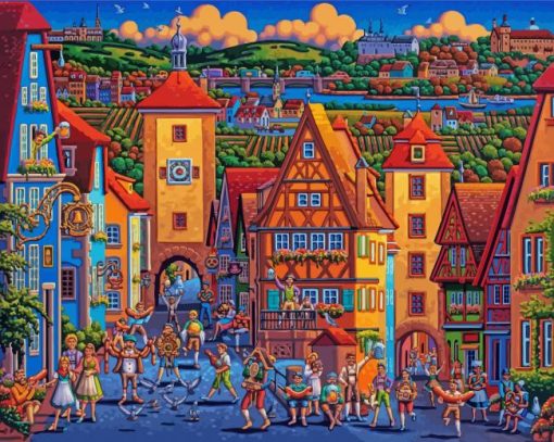 Rottenburg City Art paint by number