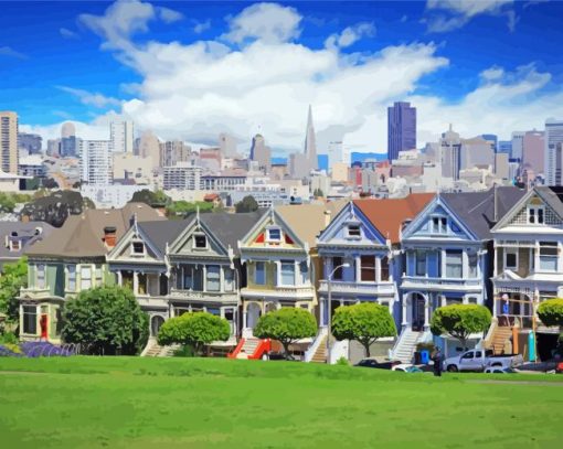 San Francisco The Painted Ladies paint by number