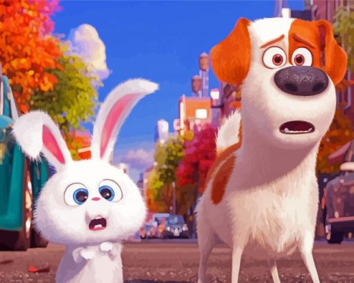 Snowball And Max The Secret Life Of Pets paint by number