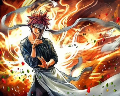 Soma Yukihira Food Wars paint by number