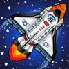 Space Shuttle Illustration paint by number