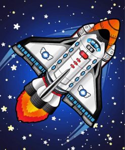 Space Shuttle Illustration paint by number