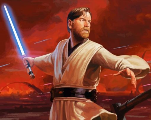 Star Wars Obi Wan Kenobi paint by number