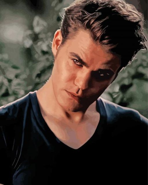 Stefan Salvatore Vampire paint by number