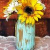 Sunflowers In Jar paint by number