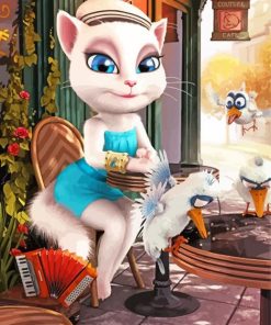 Talking Angela Anime paint by number