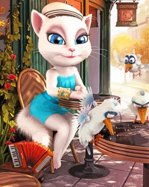 Talking Angela Anime paint by number