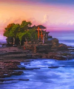 Tanah Lot At Sunrise paint by number