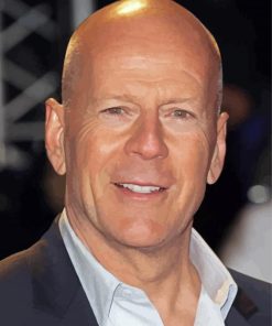 The American Actor Walter Bruce Willis paint by number