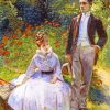 The Artist's Son And Sister In The Garden At Sèvres Marie Bracquemond paint by number