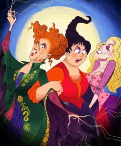 The Creepy Sanderson Sisters paint by number