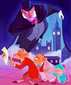 The Great Mouse Detective Cartoon paint by number