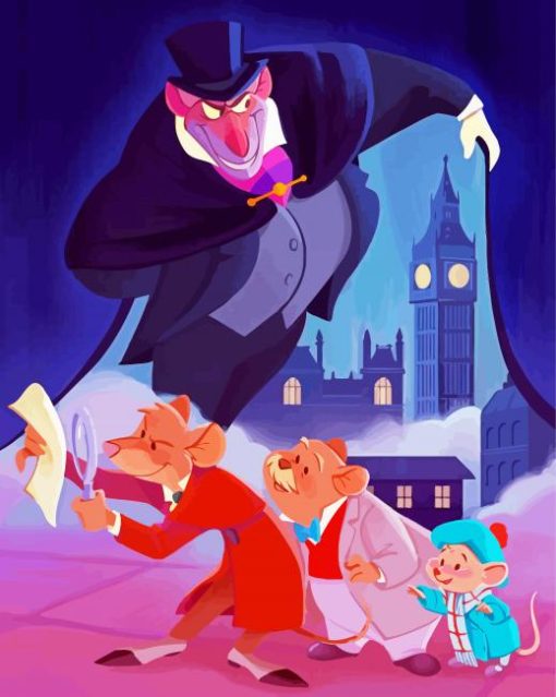 The Great Mouse Detective Cartoon paint by number