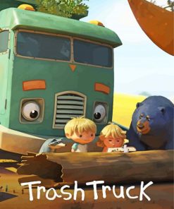 Trash Truck Characters paint by number