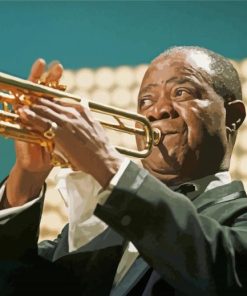 Trumpeter Louis Armstrong paint by number