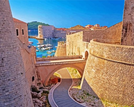 Walls Of Dubrovnik paint by number