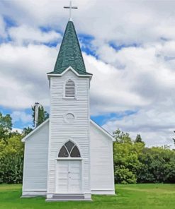 White Church paint by number