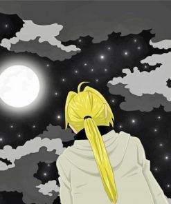 Winry Rockbell Looking To Moon paint by number