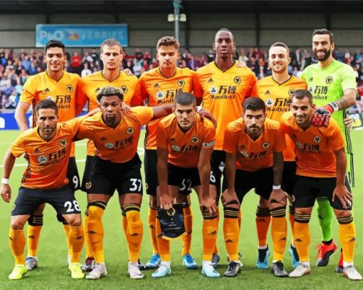 Wolverhampton Wanderers Football Club Team paint by number