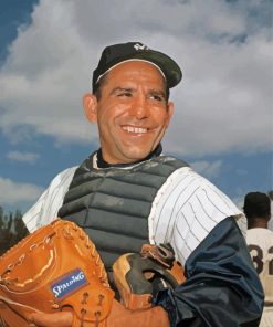 Yogi Berra Baseball Player paint by number