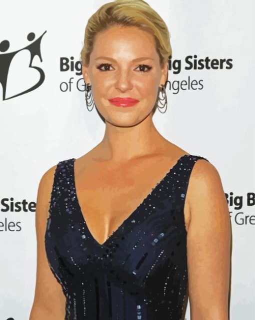 Actress Katherine Heigl paint by number