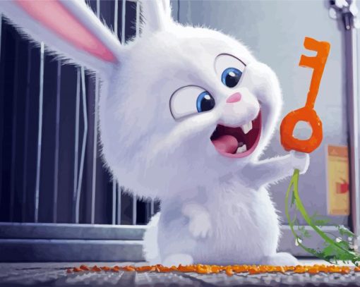 Adorable Snowball Secret Life Of Pets paint by number