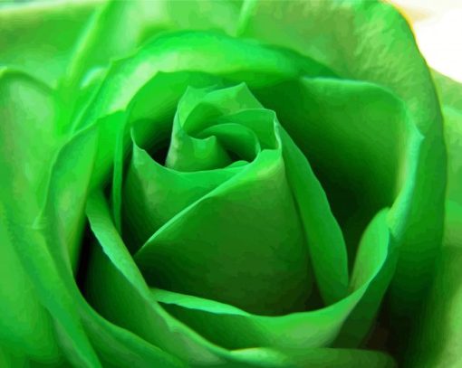 Aesthetic Green Rose paint by number