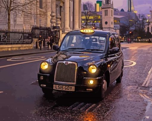 Aesthetic London Taxi paint by number