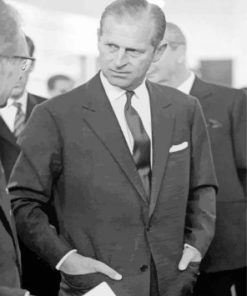 Aesthetic Black And White Prince Philip paint by number