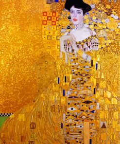 Aesthetic Woman In Gold paint by number