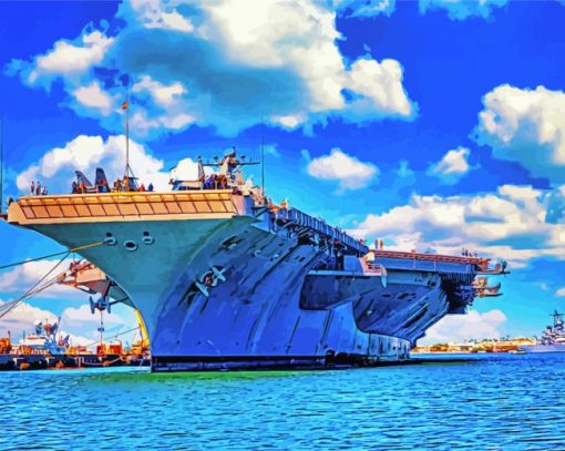 Aircraft Carrier paint by number