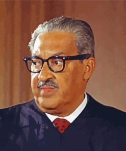 American Lawyer Thurgood Marshall paint by number